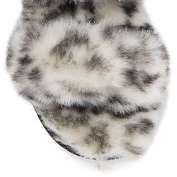 NEW Dolce Vita Women Pochy Faux Fur Elastic Slide Sling Spotted Slipper Sandal - Picture 5 of 6